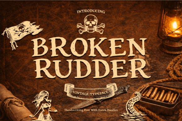 Broken Rudder: Where Vintage Nautical Typography Meets Modern Design