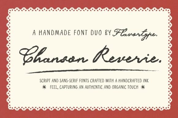 Chanson Reverie: The Handmade Font Duo That Brings Warmth Back to Design