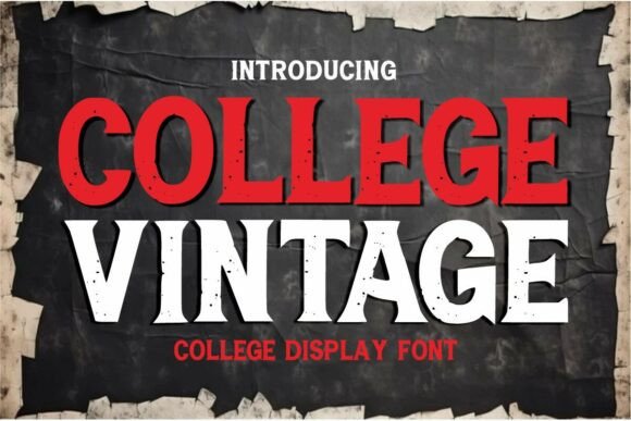 College Vintage: When Raw Texture Meets Typographic Authority