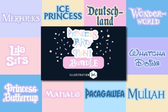 Princess Party Font Bundle