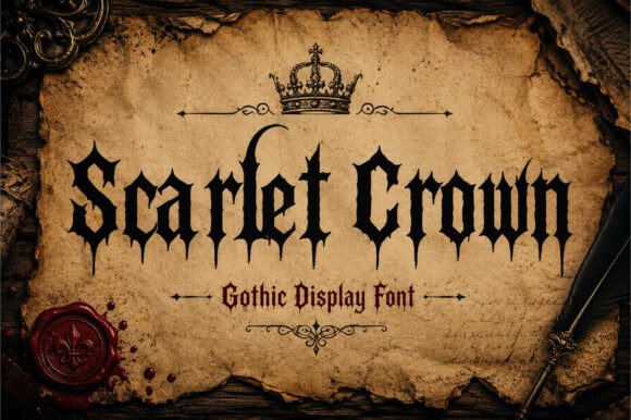 Scarlet Crown: The Gothic Blackletter Font That Commands Attention in Modern Design