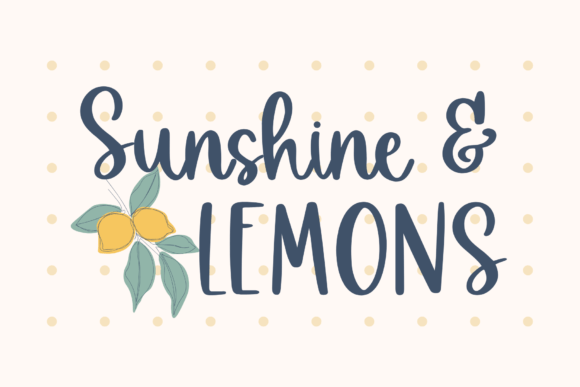 Sunshine Lemons: The Farmhouse Handwritten Font That Feels Like Home