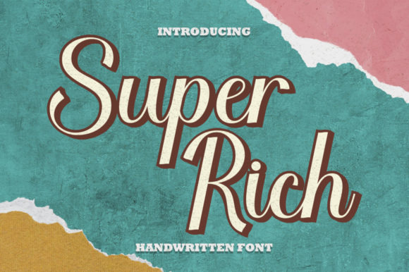 Super Rich: A Refined Script Font for Modern Branding